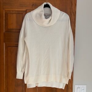 LOFT cream cowl neck sweater